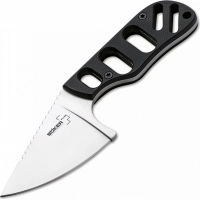 Нож с фиксированным клинком шейный Chad Los Banos Design SFB Neck, Boker Plus 02BO321, сталь 440C Satin, рукоять стеклотекстолит G10 купить в Санкт-Петербурге