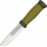 Нож с фиксированным лезвием Morakniv 2000, сталь Sandvik 12C27, рукоять пластик/резина, зеленый купить в Санкт-Петербурге