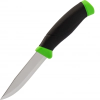 Нож с фиксированным лезвием Morakniv Companion Green, сталь Sandvik 12C27, рукоять пластик/резина, зеленый купить в Санкт-Петербурге