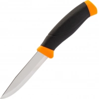 Нож с фиксированным лезвием Morakniv Companion Orange, сталь Sandvik 12C27, рукоять резина/пластик, оранжевый купить в Санкт-Петербурге