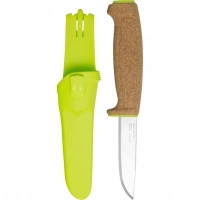 Нож с фиксированным лезвием Morakniv Floating Knife (S) Lime, сталь Sandvik 12C27, пробковая ручка купить в Санкт-Петербурге