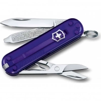 Нож Victorinox Classic SD Colors, Persian Indigo (0.6223.T29G) фиолетовый полупрозрачный, 7 функций 58мм купить в Санкт-Петербурге